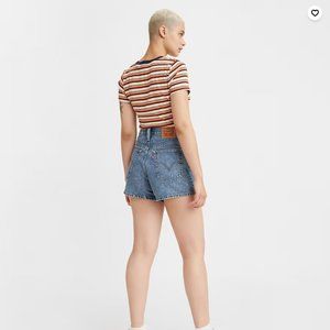 NWT Levi's High Waisted Mom Shorts Size 27 Color Amazing